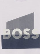 T-shirt per neonato Boss Kids bianca con stampa grafica sul davanti J52879 10P BOSS KIDS 