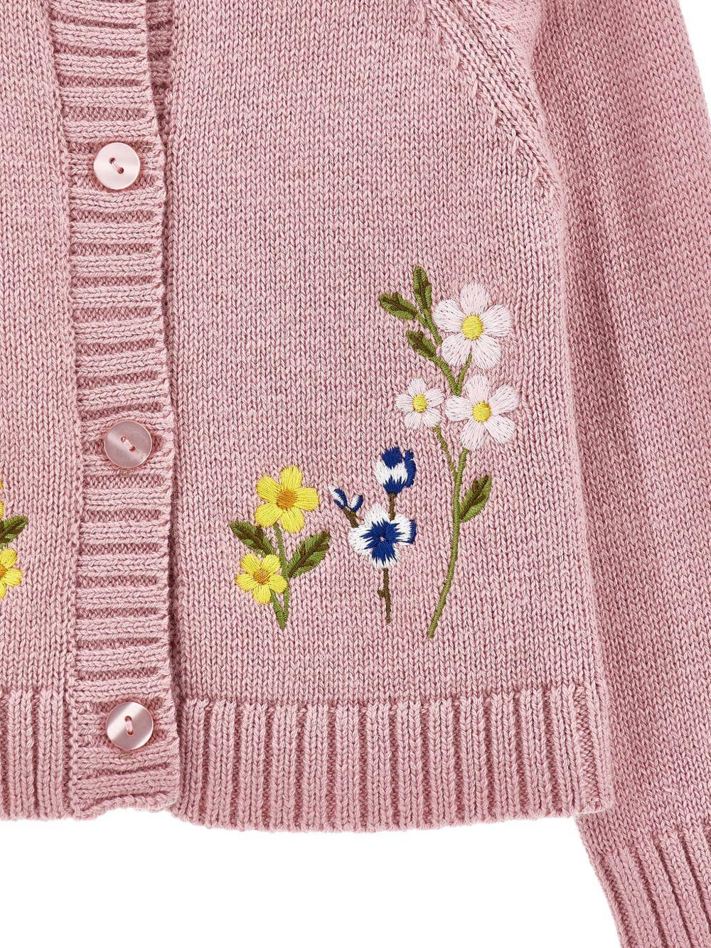 Cardigan per neonata Monnalisa Kids rosa con ricamo floreale 39H804 8060 0094 MONNALISA KIDS 