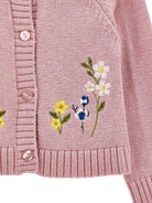 Cardigan per neonata Monnalisa Kids rosa con ricamo floreale 39H804 8060 0094 MONNALISA KIDS 