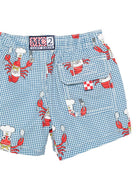 Costume da bagno per bambino MC2 Saint Barth Kids azzurro con stampa aragosta JEA0001 00073L MC2 ST. BARTH KIDS 