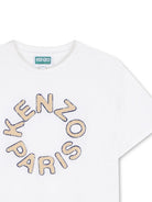 T-shirt per bambino Kenzo kids bianca con logo K61699 117 KENZO KIDS 