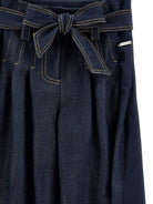 Pantaloni per bambina Monnalisa Kids denim con dettagli plissettati 17H400 8208 055S MONNALISA KIDS 