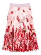Gonna per bambina Monnalisa rosa con stampa a fiori 71G705 7788 8444 MONNALISA KIDS 