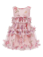 Abito per bambina Monnalisa rosa con stampa a fiori 19G905 7047 0090 MONNALISA KIDS 