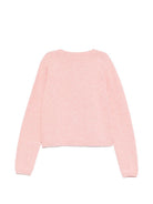 Cardigan per bambina Bonpoint rosa con ciliegie ricamate S06GCAK00019 124A BONPOINT KIDS 