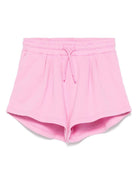 Shorts per bambina MSGM Kids rosa in cotone con logo S5MSJGSH094 MS003 MSGM KIDS 