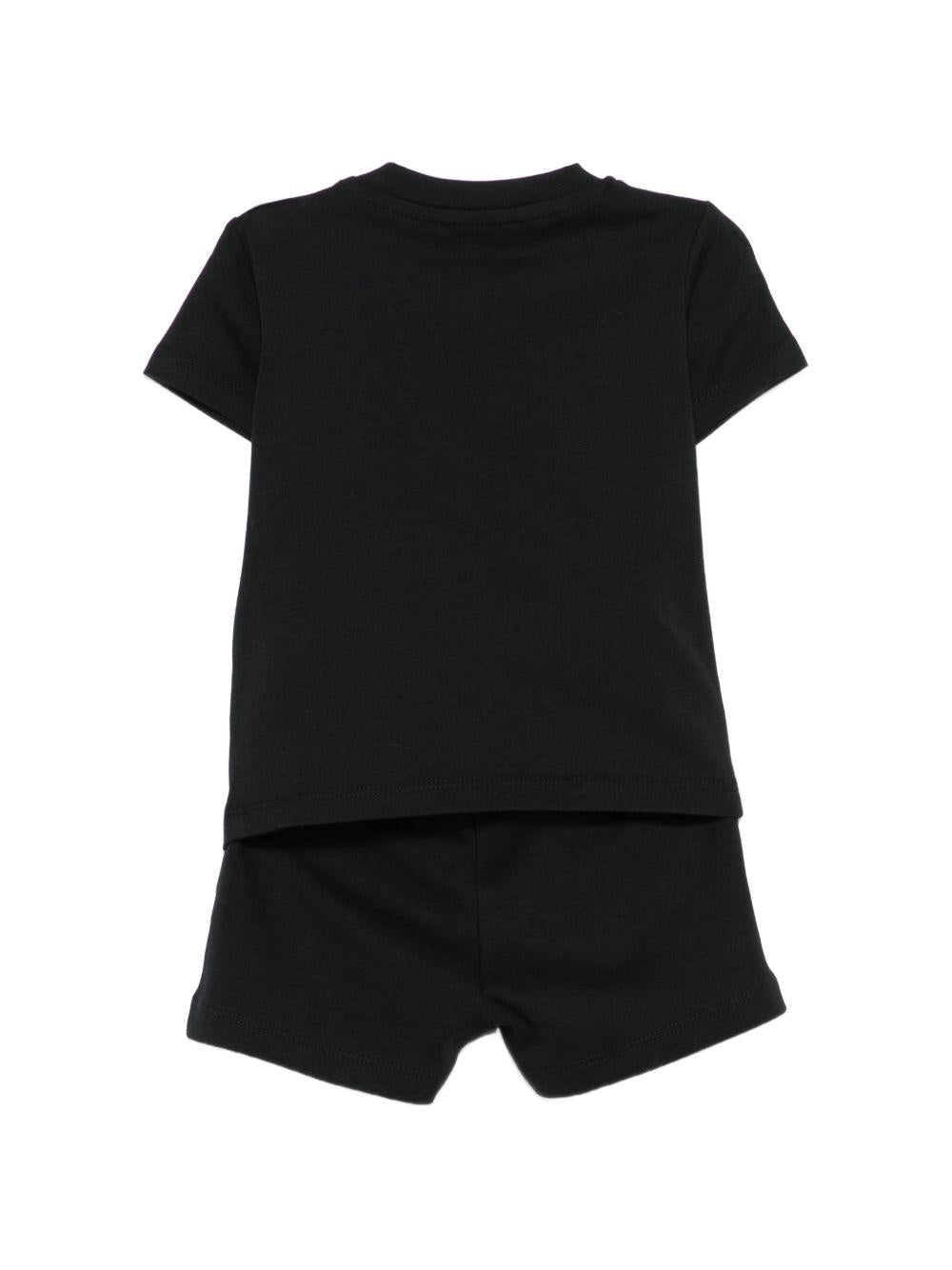 Completo t-shirt e shorts per neonati John Richmond Junior nero con dettaglio logo RIP26006CJ BLACK JOHN RICHMOND KIDS 