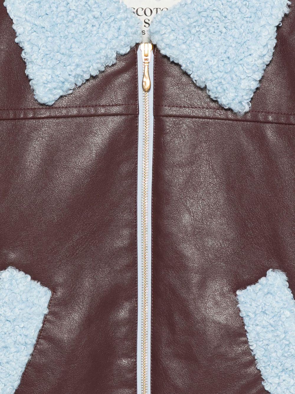 Giubbino per bambina Scotch & Soda Kids marrone con chiusura con cerniera 180723 201 SCOTCH&SODA 