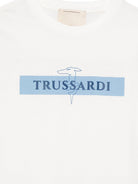T-shirt per bambino Trussardi Junior bianca con dettaglio logo TBP26108TS OFF-WHITE TRUSSARDI KIDS 