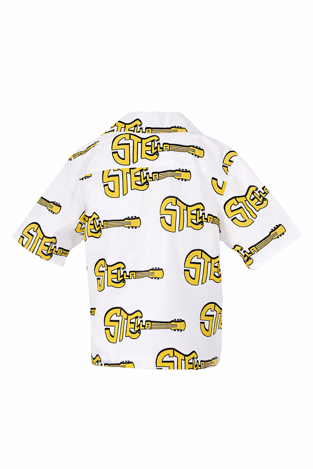 Camicia per bambino Stella McCartney Kids bianca con stampo logo chitarra TY5P01 Z3542 101MC STELLA McCARTNEY KIDS 