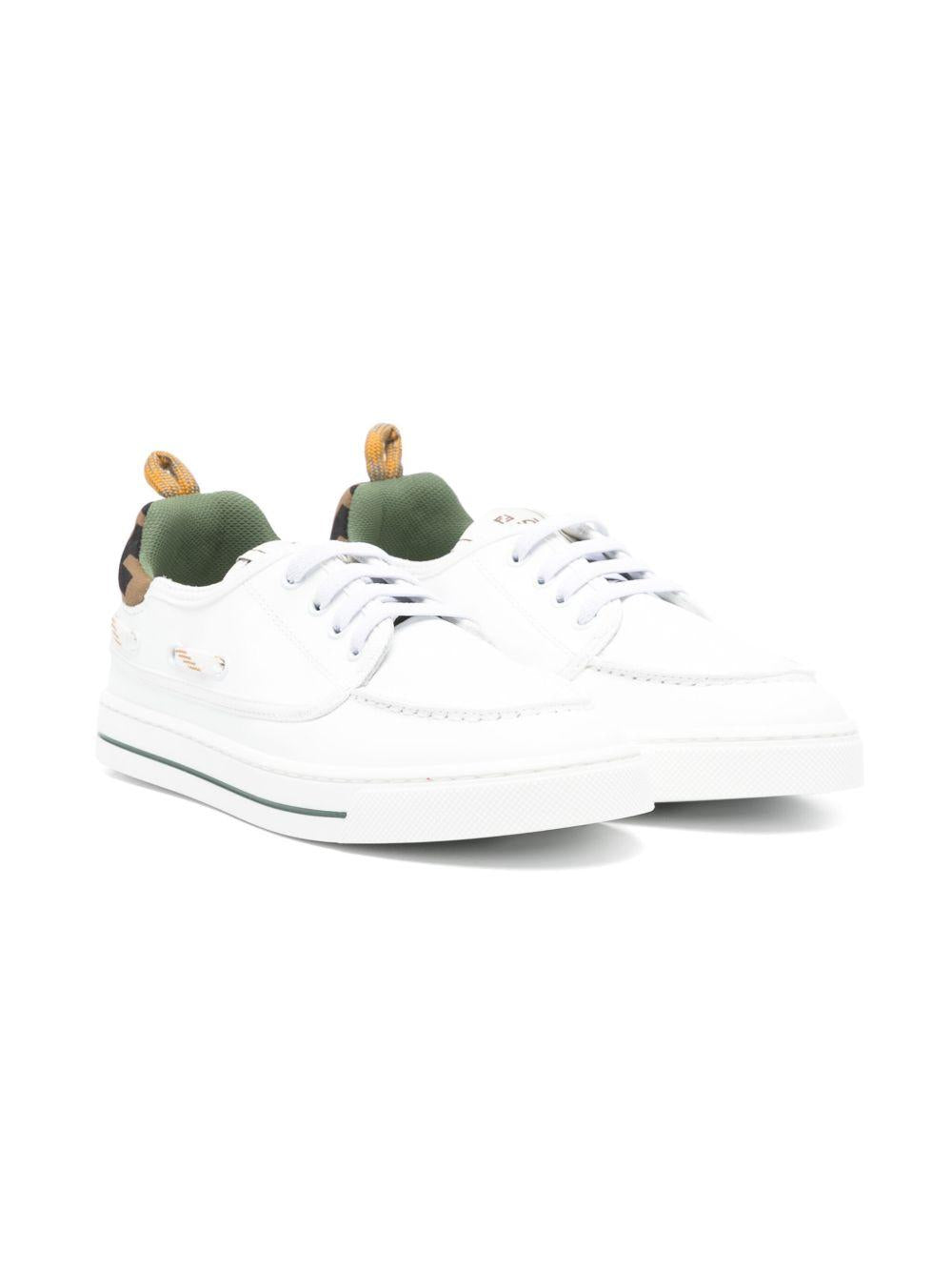Sneakers in pelle per bambino Fendi Kids bianco con chiusura con lacci JMR522 AU2H F0C1A FENDI KIDS 