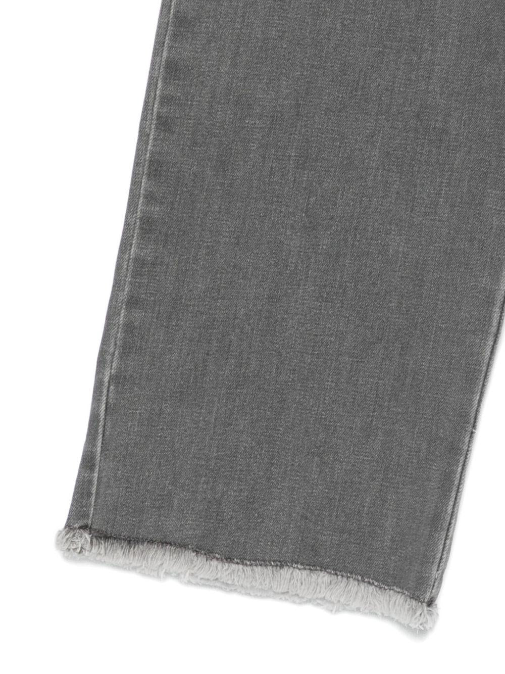 Jeans per bambina Douuod Kids grigi con orlo sfrangiato DX6P50 Z2869 916 DOUUOD KIDS 