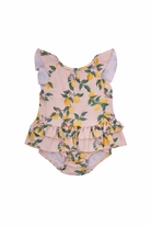 Costume per neonata Molo beige con stampa limoni 8S26P524 9516 MOLO 