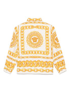 Camicia per bambino Versace Kids beige con stampa catena 10206801A14449 5E490 VERSACE KIDS 
