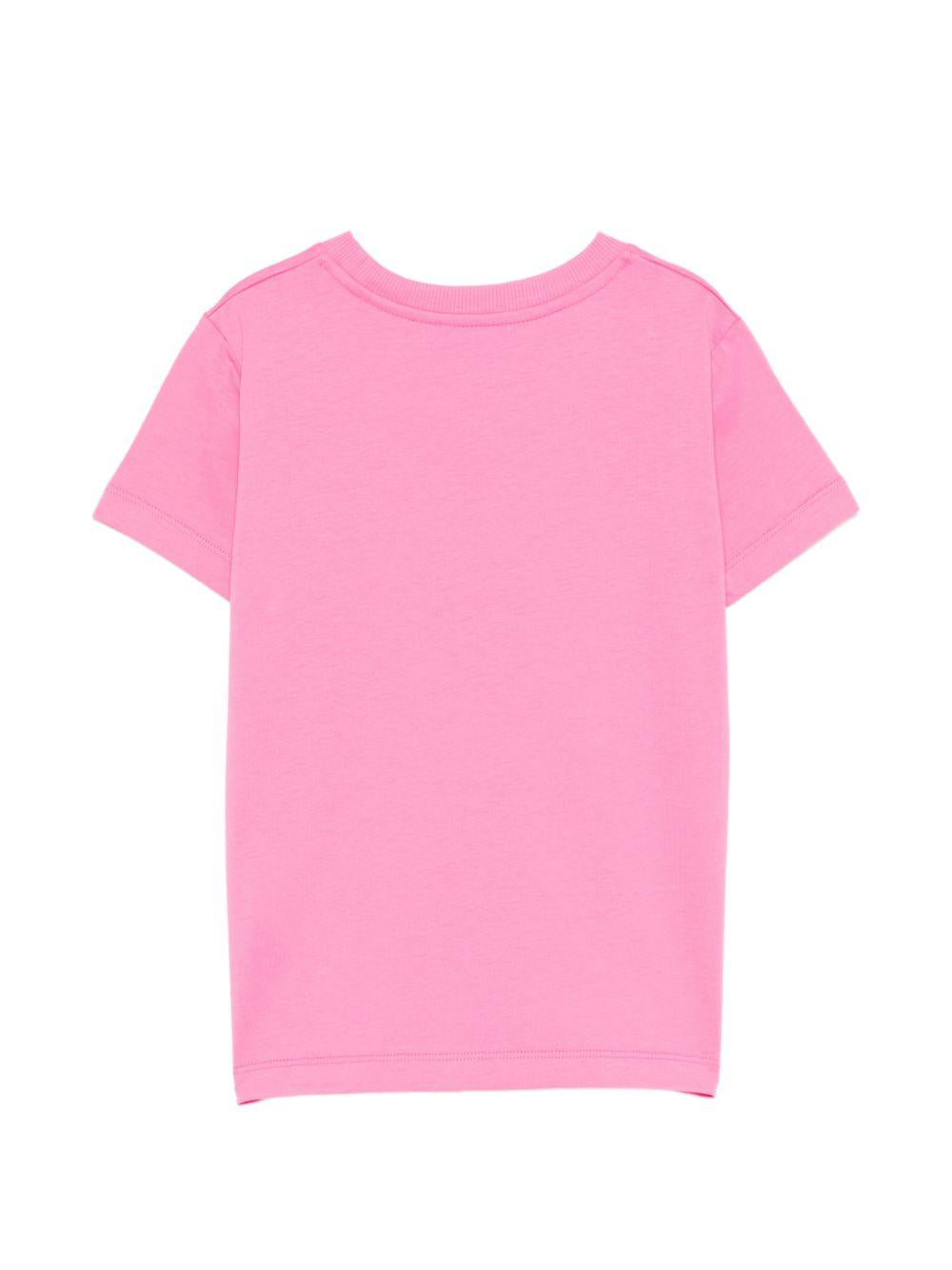 T-shirt per bambina Moschino Kids rosa con ricamo Teddy Bear HUM05TLAA02 50533 MOSCHINO KIDS 