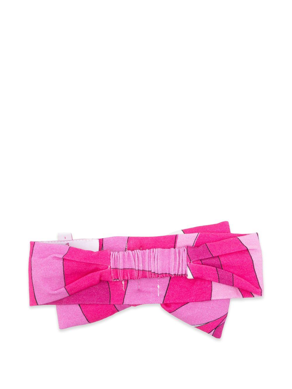 Cerchietto per neonata Emilio Pucci Junior fucsia on fiocco PY0024 Z3687 570BC EMILIO PUCCI KIDS 