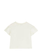 T-shirt per bambina Burberry Kids bianca con dettaglio fiocco sul davanti 8129919 A2014 BURBERRY KIDS 