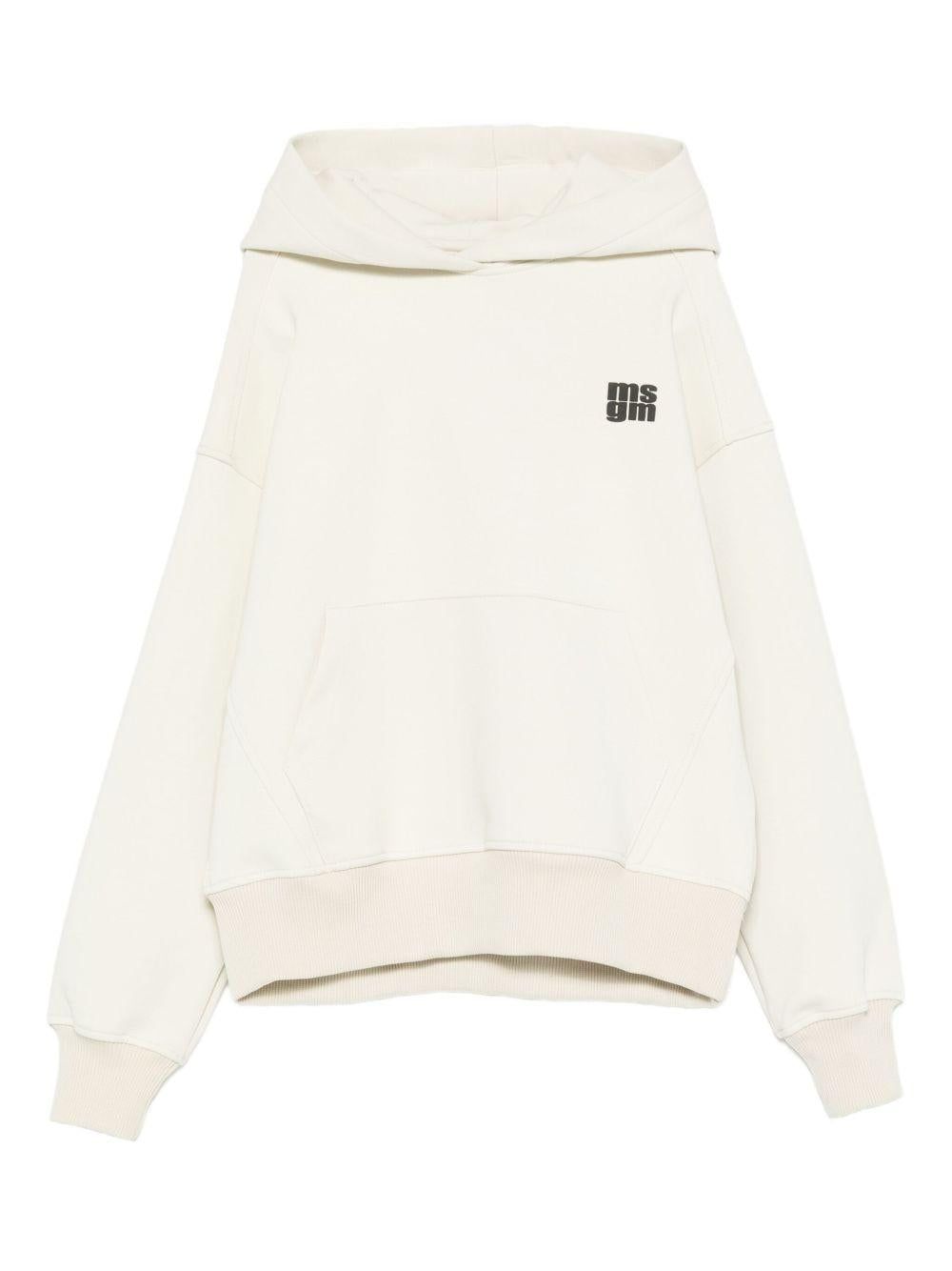 Felpa per bambini MSGM Kids bianca con stampa del logo F5MSJUHS052 MS041 MSGM KIDS 