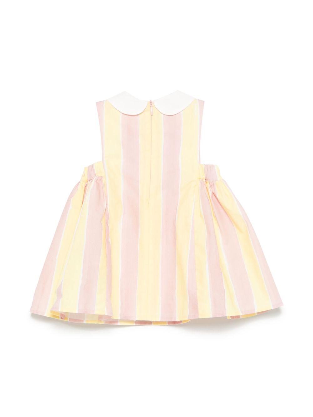 Abito baby in popeline per neonata Fendi Kids multicolor con motivo Pequin BFB542 AS67 F1R0X FENDI KIDS 