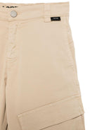 Cargo in cotone per bambino Aspesi Kids beige con targhetta con logo S25079PLC6058 127 ASPESI KIDS 