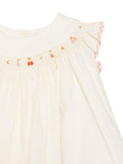 Abito per neonata Bonpoint beige con ricamo a ciliegia S06XDRW00024 103 BONPOINT KIDS 