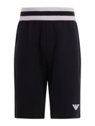 Shorts per bambino Emporio Armani Kids blu con caratteristico logo a forma di aquila EB000909 AF10126 UB118 EMPORIO ARMANI KIDS 