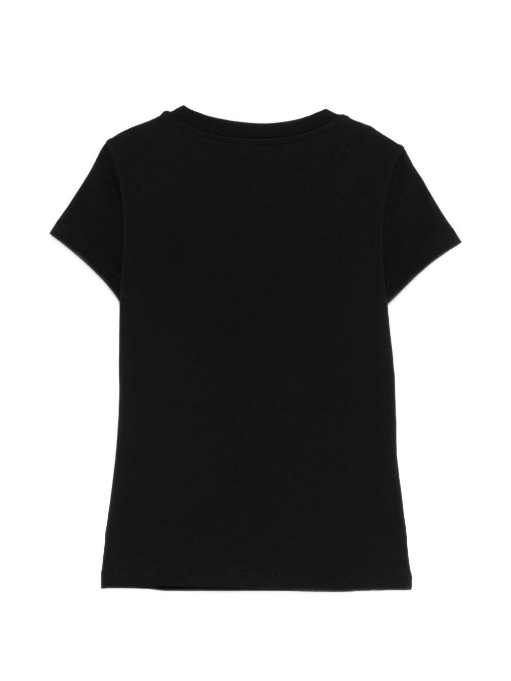 T-shirt per bambina Balmain Kids nera con logo sul davanti BY8C61 Z3277 930BC BALMAIN KIDS 