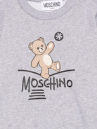 Felpa per neonati Moschino Kids grigia con motivo Teddy Bear MVF060LCA83 60901 MOSCHINO KIDS 