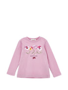 T-shirt per bambina Monnalisa Kids rosa con stampa a fiori 11H615 8201 0063 MONNALISA KIDS 