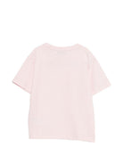 T-shirt per bambini MSGM Kids rosa con logo sul davanti S6MSJUTH051 MS076 MSGM KIDS 