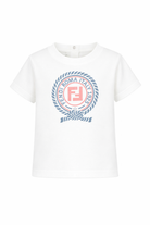 T-shirt per neonato Fendi Kids bianca con stampa grafica BMI284 7AJ F0TU9 FENDI KIDS 