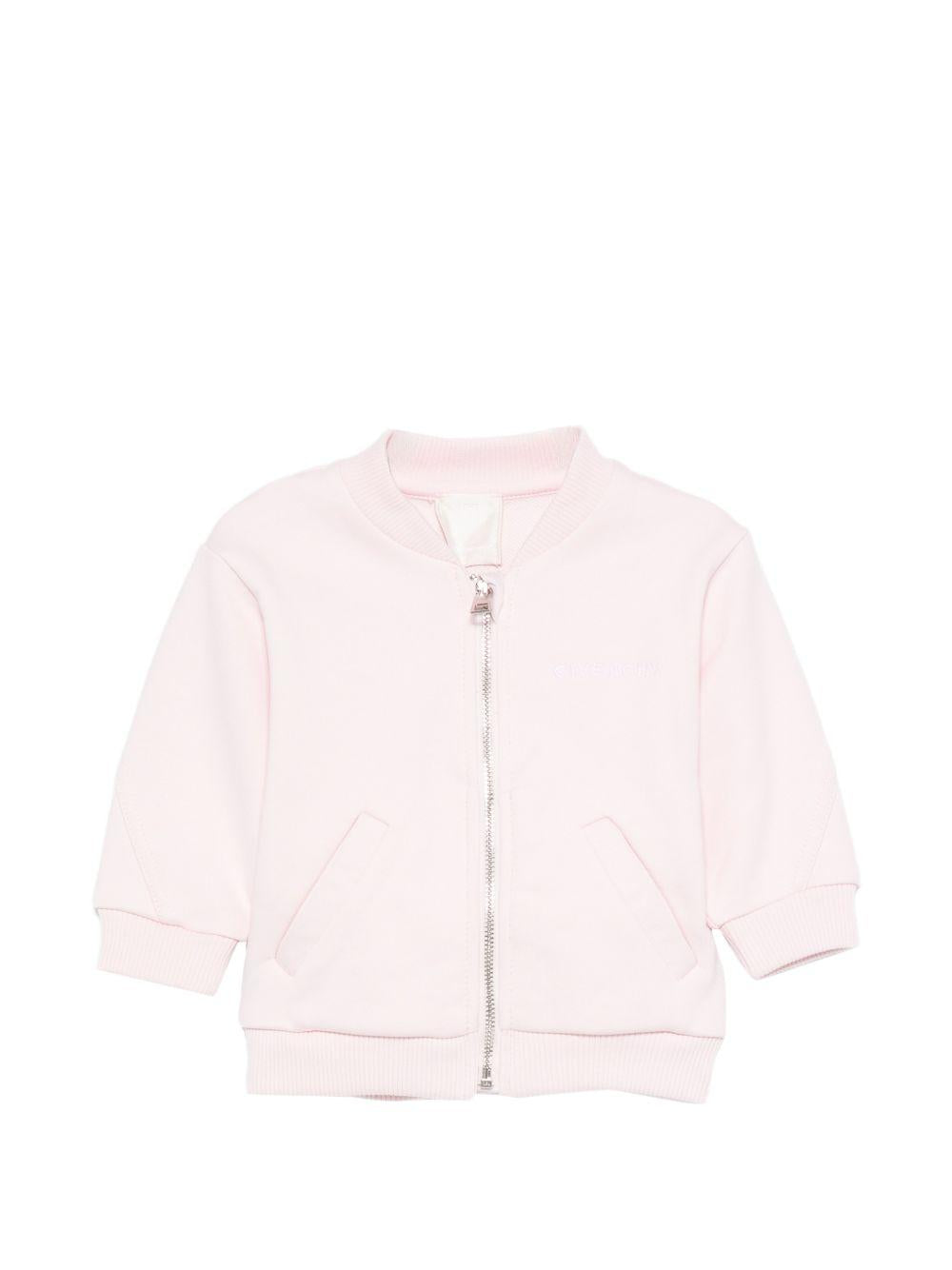 Felpa per neonata Givenchy Kids rosa chiaro con cerniera H31178 44Z GIVENCHY KIDS 