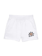 Shorts per bambini Moschino Kids bianchi con stampa Teddy Bear HDQ025LCA19 10101 MOSCHINO KIDS 