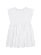 Abito da bambina Moschino Kids bianco con ricamo a fiori HDV0HQLFA06 10101 MOSCHINO KIDS 