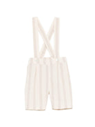 Shorts con bretelle per neonato Mariella Ferrari beige con vita elasticizzata sul retro PNG7BIS BEIGE MARIELLA FERRARI KIDS 