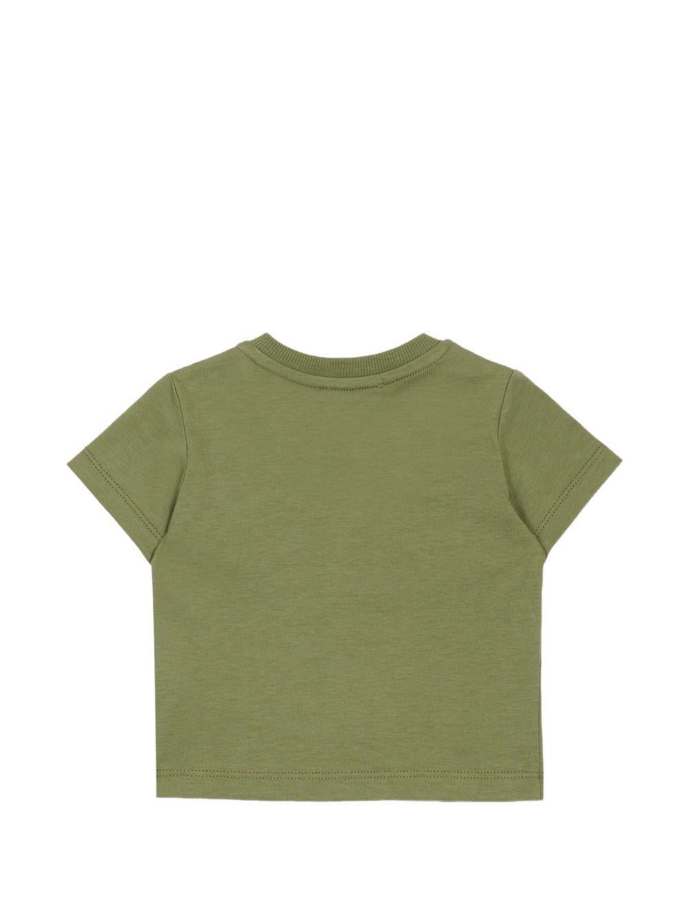T-shirt per neonati Moschino Kids verde con motivo Teddy Bear MXM047LAA02 30037 MOSCHINO KIDS 