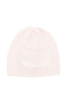 Berretto per neonata Moncler Enfant rosa con logo ricamato K29513B00014M4281 506 MONCLER ENFANT 