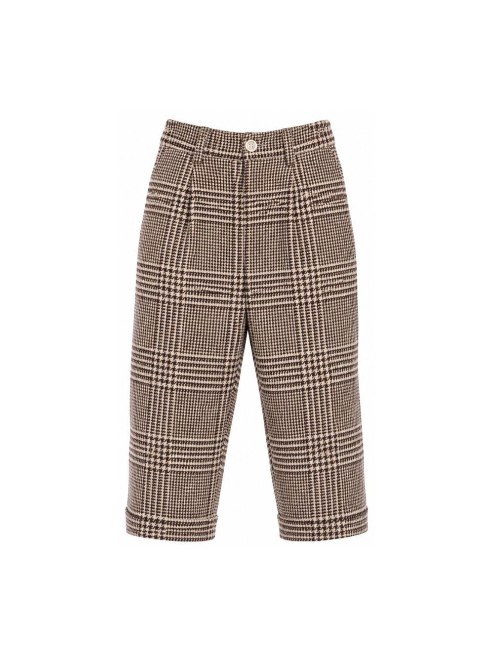 Pantaloni per bambino Eleventy Kids marrone con motivo a quadri EZ6H70 E0262 419BG ELEVENTY KIDS 