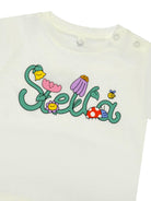 T-shirt per neonata Stella McCartney Kids bianca con stampa grafica sul davanti TY8011 Z0434 101 STELLA McCARTNEY KIDS 