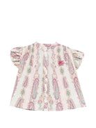 Camicia per bambina Etro Kids multicolore con maniche arricciate GY5A72 U0268 501MC ETRO KIDS 
