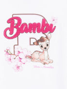 Felpa per bambina Monnalisa bianco con stampa Bambi x Disney 19E800 5003 0099 MONNALISA 