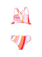 Bikini per bambina Emilio Pucci Junior rosa a righe PYCA19 Z3748 50EAR EMILIO PUCCI KIDS 