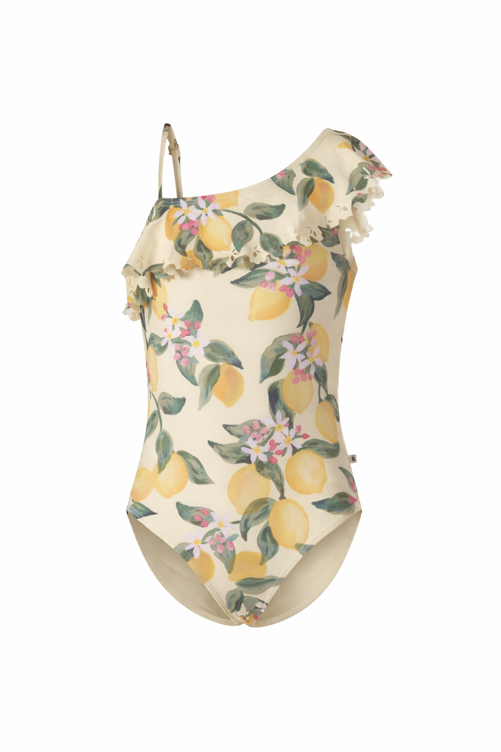 Costume Net per bambina Molo beige con stampa Limoni all-over 8S26P502 9505 MOLO KIDS 