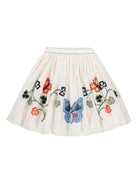 Gonna Bonnie per bambina Molo bianca con decorazione ricamata 2S26D109 9840 MOLO KIDS 