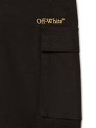 Cargo per bambino Off-White Kids Bookish marrone con due tasche con patta OBCF007S25FAB001 1018 OFF WHITE KIDS 