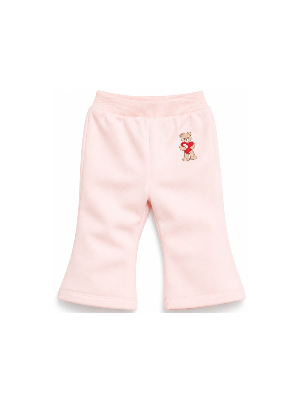 Pantaloni per neonata Moschino Kids rosa con motivo Teddy Bear MDP03NLDA63 50209 MOSCHINO KIDS 