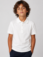 Polo per bambino Emporio Armani Kids bianca opaca con logo ricamato EB001645 AF28486 U1009 EMPORIO ARMANI KIDS 