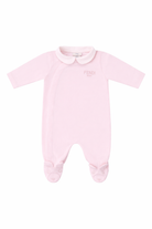 Set tre pezzi per neonata Fendi Kids rosa con logo Fendi sul davanti BUK154 ST8 F0C11 FENDI KIDS 