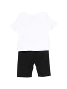 Set da 2 pezzi per bambina Moschino Kids multicolor con logo sul davanti HDG01OLBA00 80359 MOSCHINO KIDS 