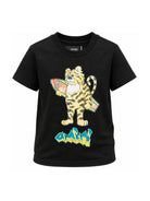 T-shirt per bambino Amiri Kids nera con stampa grafica tigre ACTOJR1031 001 AMIRI KIDS 
